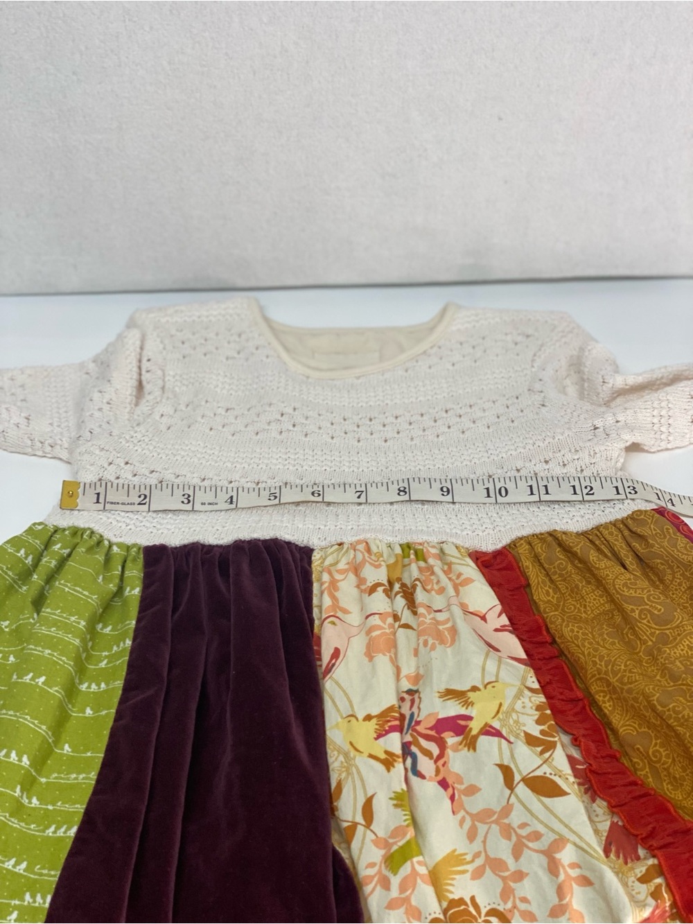 Persnickety Penelope Anne Dress 12 years Waffle Lace Knit Top w/Patchwork Skirt - Picture 9 of 14